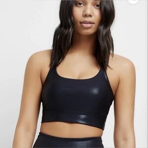 ALL FENIX Liquid Olive Black Sports Bra